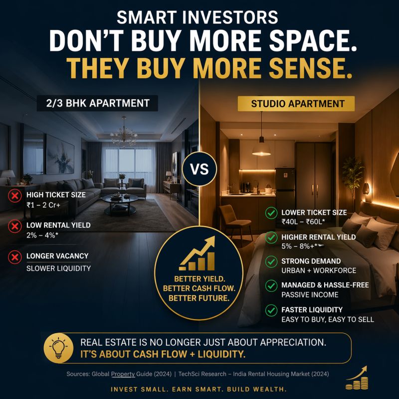 Why Smart Investors Are Moving from 3BHKs to Studio Apartments